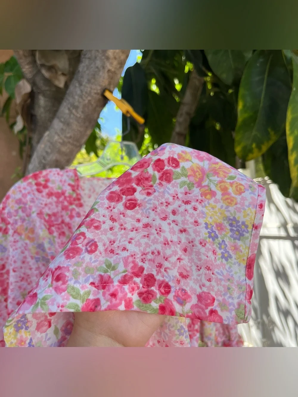 Vintage 90s Oscar de la Renta Pink Label Floral Wrap Robe Dress.